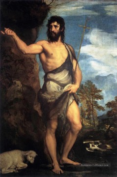 St John Tiziano Titien Peinture à l'huile
